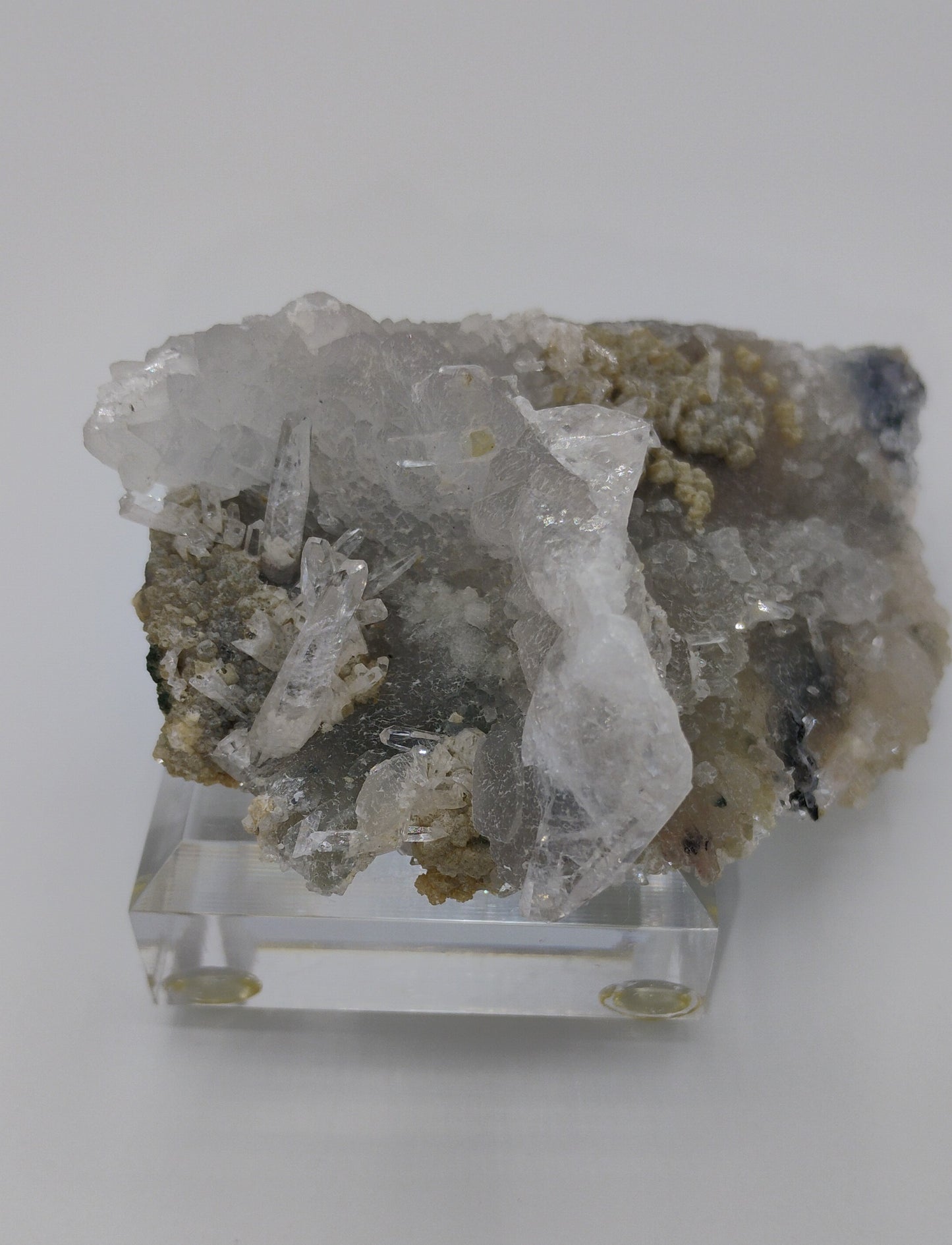 Calcite sur fleur d'améthyste