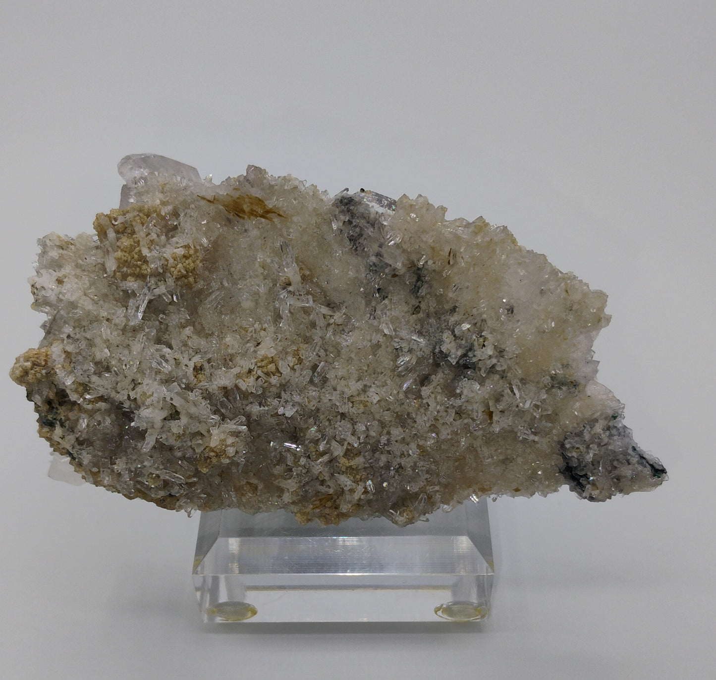 Calcite sur fleur d'améthyste