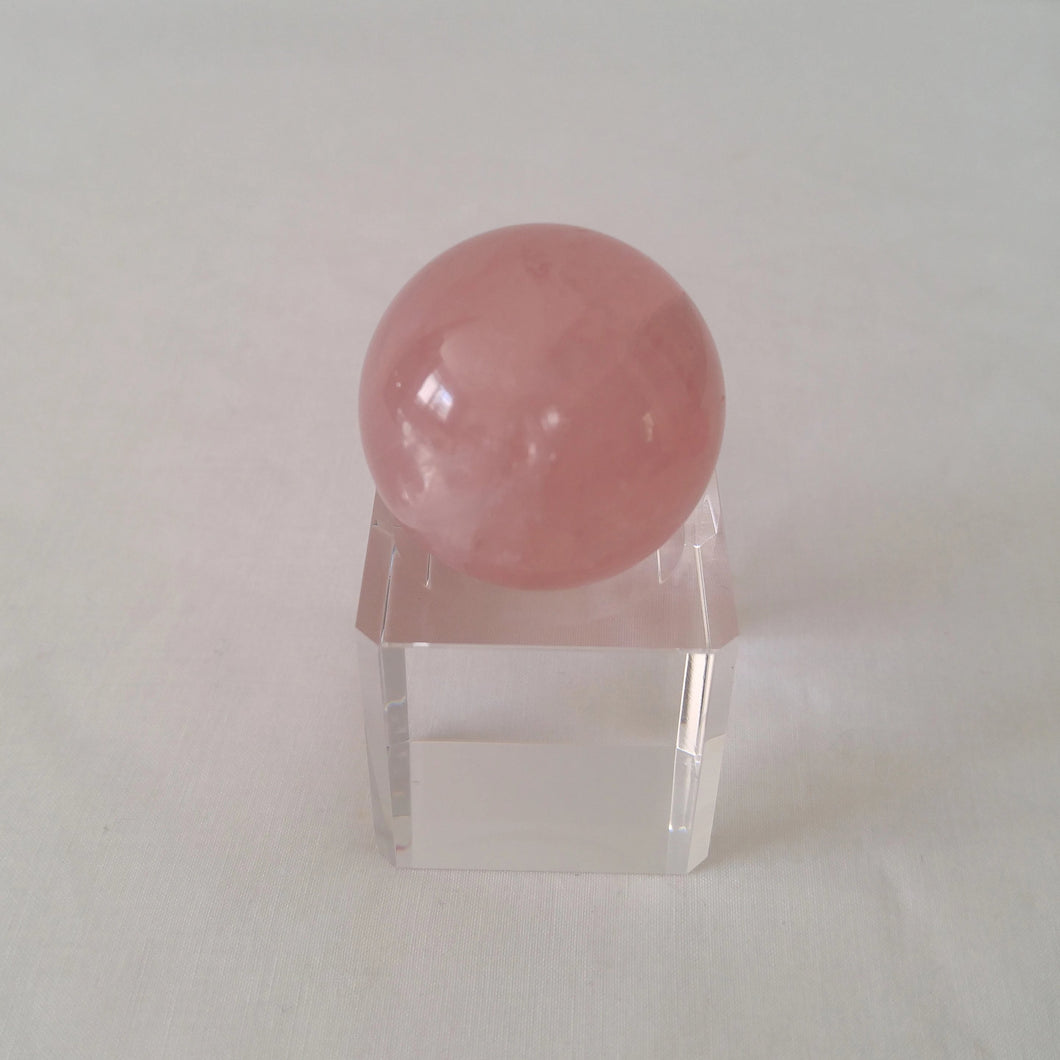 Sphère de quartz rose étoilé