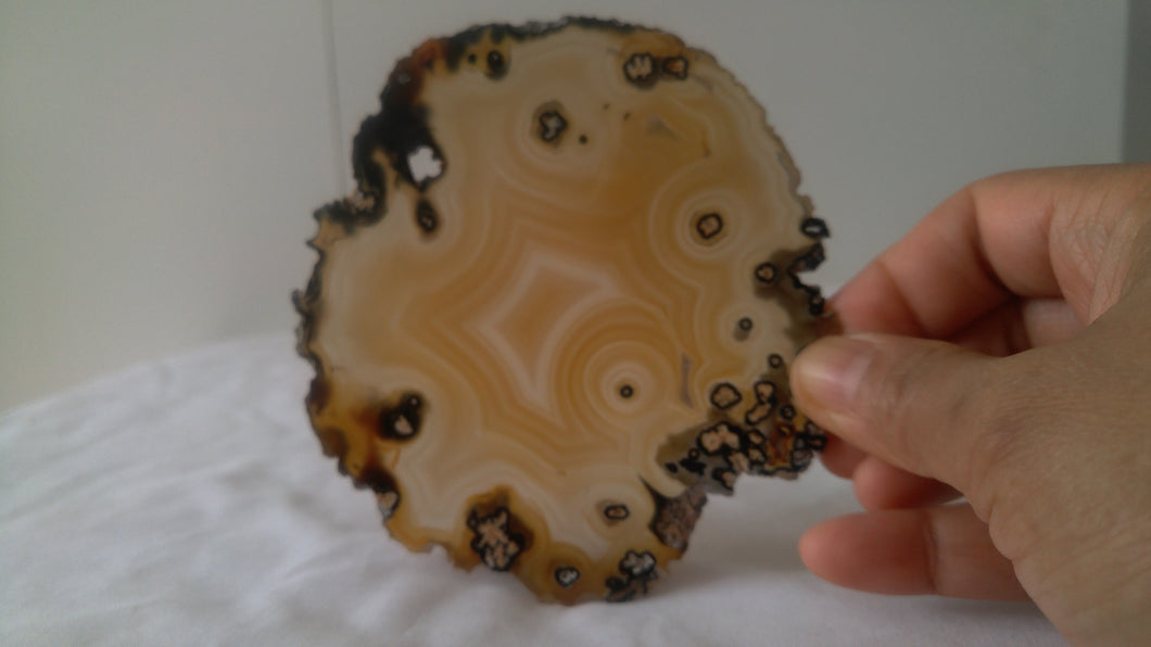 Agate tubulaire rubanée